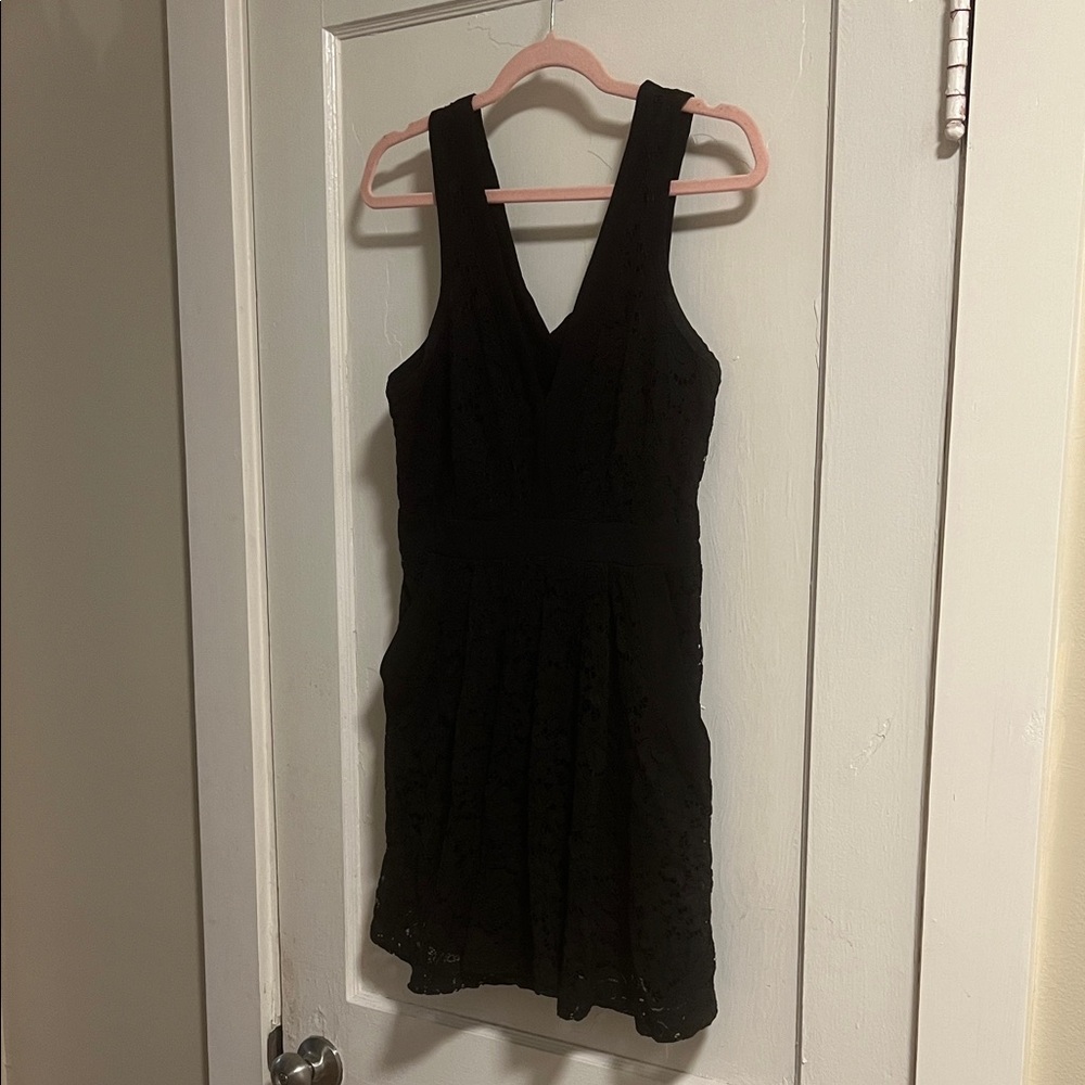 Free People Black Lace Mini Dress
